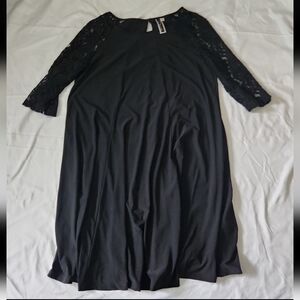 Julian Taylor Women's size 16 black lace sleeve dress #ABF